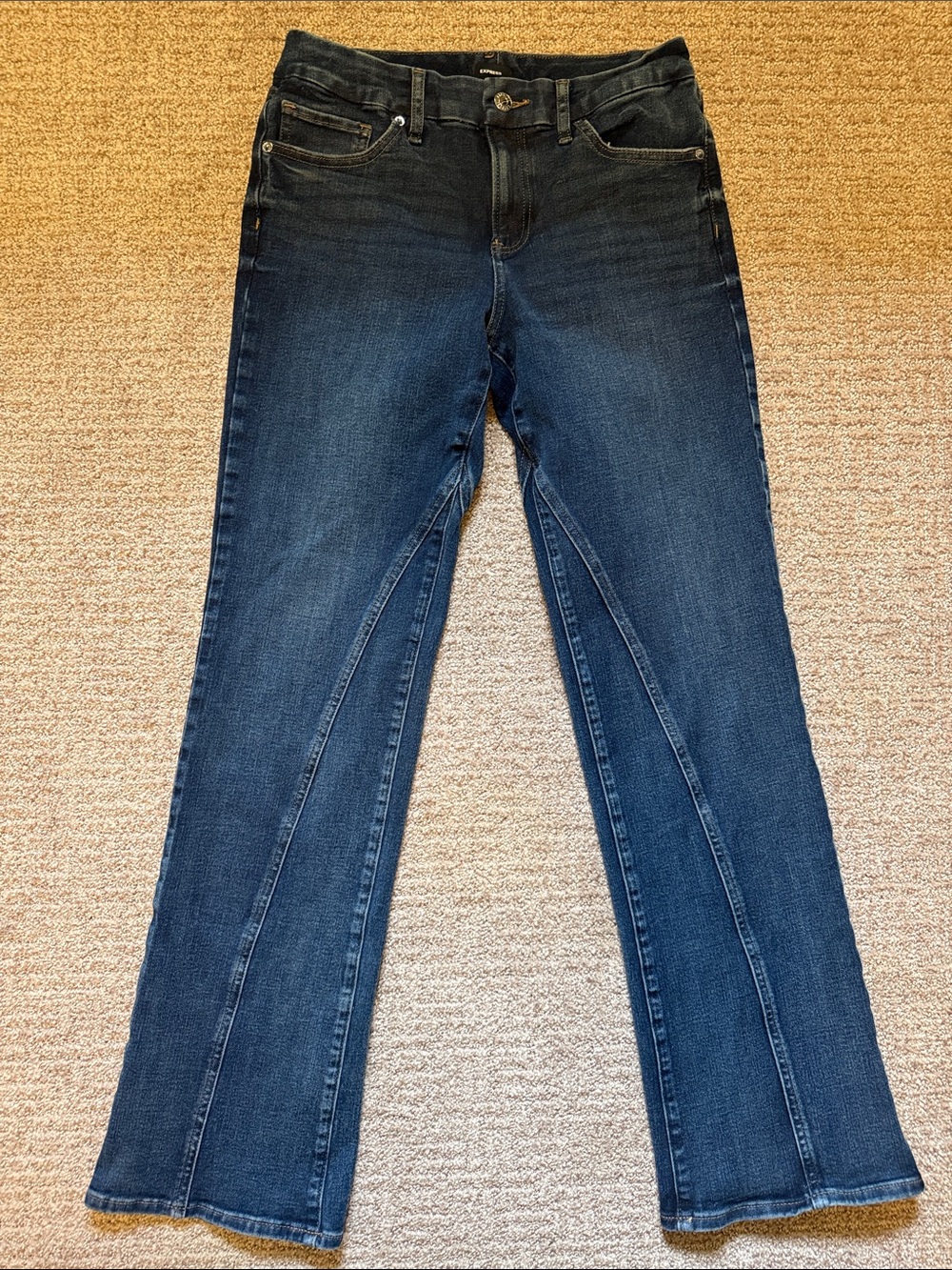 Express Women's Skyscraper Dark Blue Bootcut Jeans